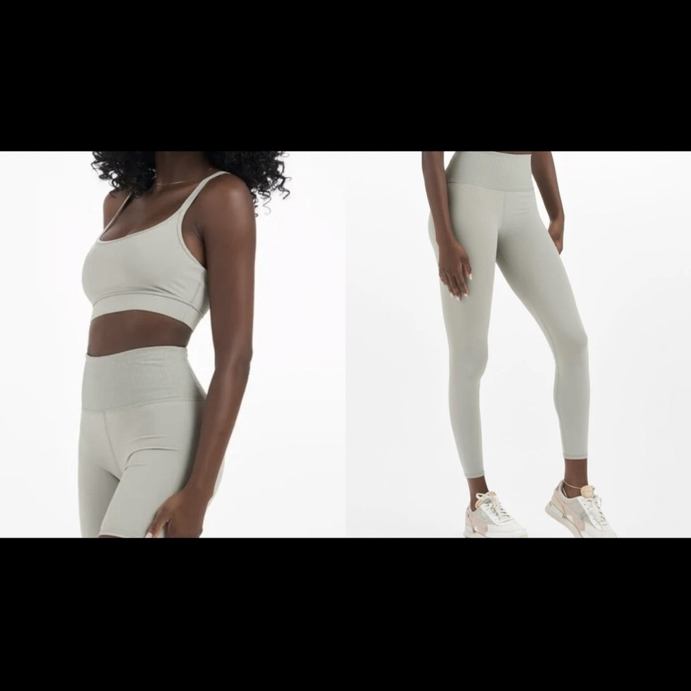 vuori matching sports bra and ribbed legging